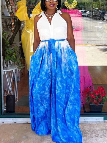 Sleeveless Ombre Jumpsuits