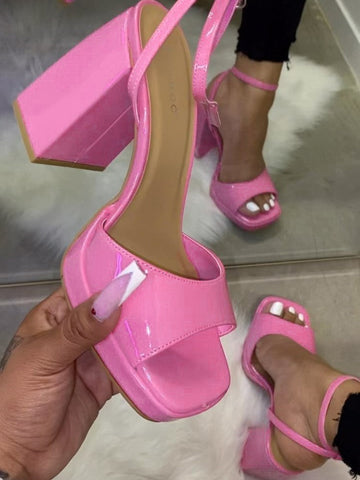 Leather Chunky Heels