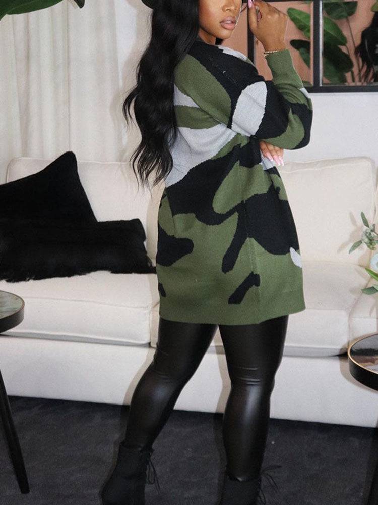Camouflage Print Cardigans