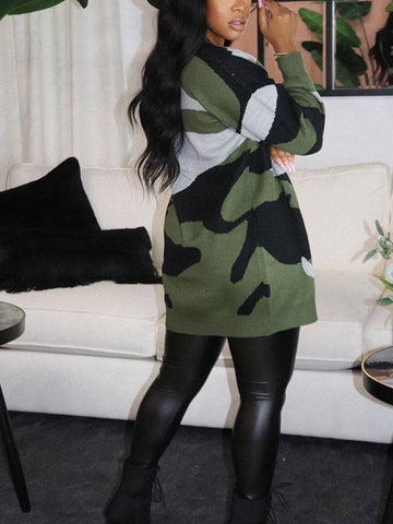 Camouflage Print Cardigans