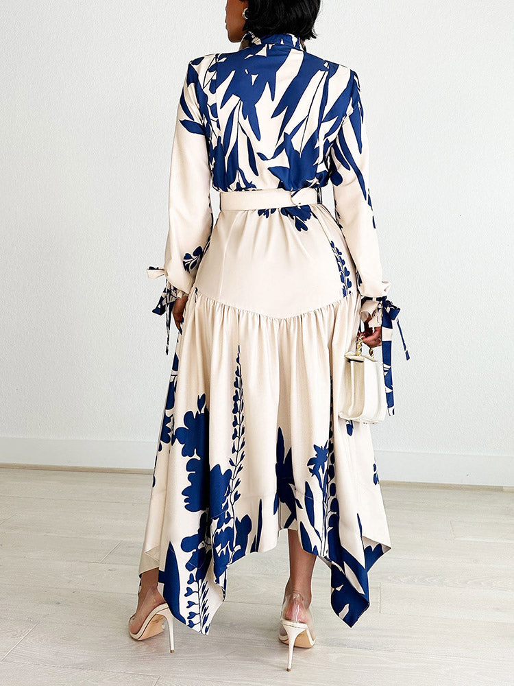 Floral Irregular Hem Dresses