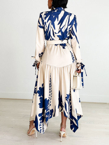 Floral Irregular Hem Dresses