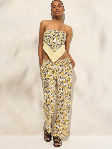 Daffodil Print Pants Set