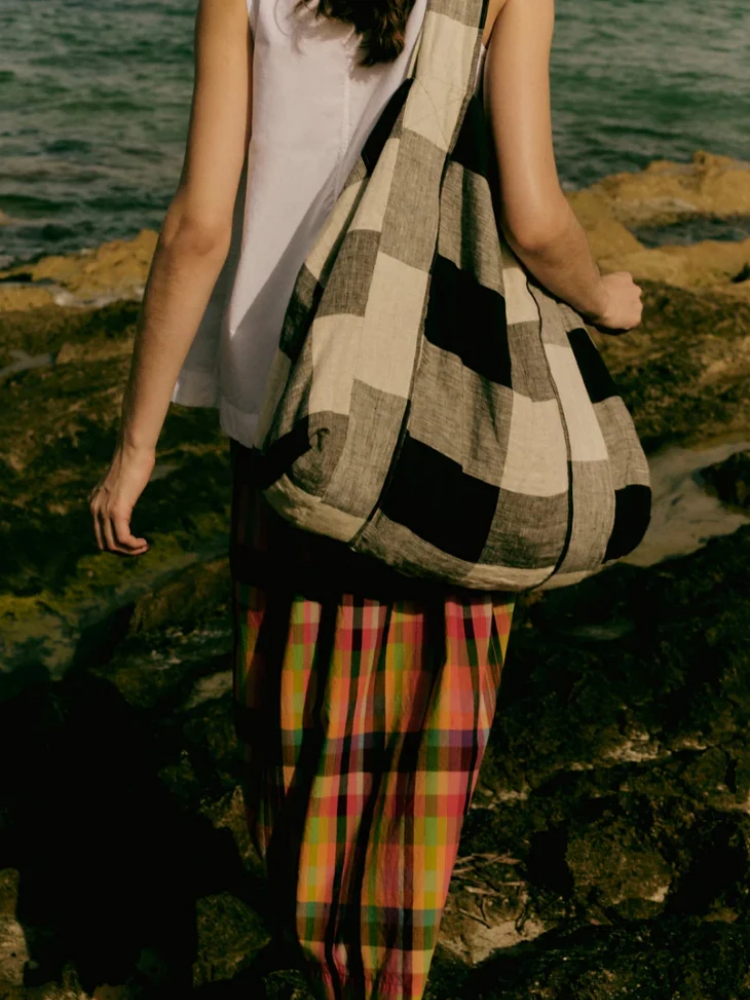 Pleated Check Multicolor Skirt