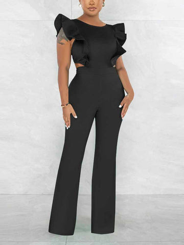 Ruffle Detail Jumpsuits