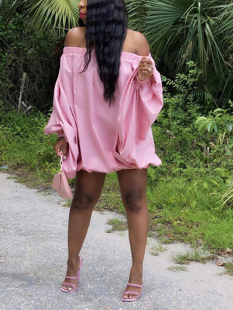 Off Shoulder Puff Sleeve Dresses
