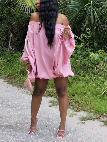 Off Shoulder Puff Sleeve Dresses