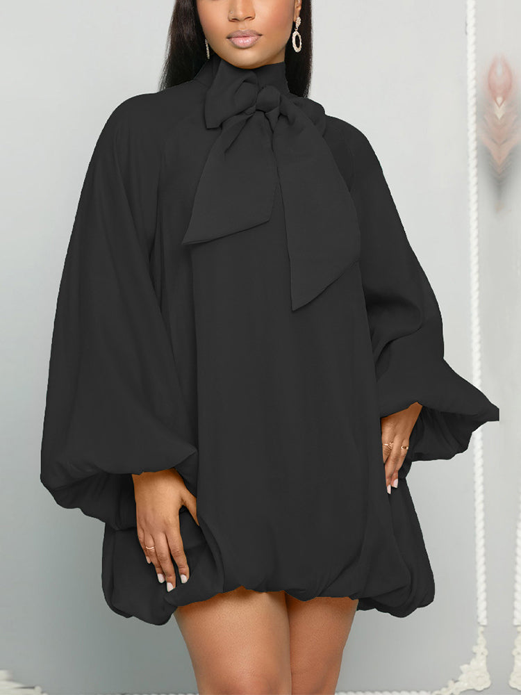 Bow Neck Bubble Dresses