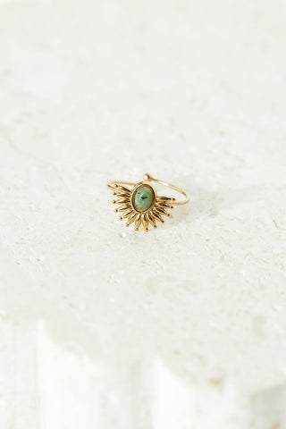 18k Gold Plated Glaring Sun Ring Gold