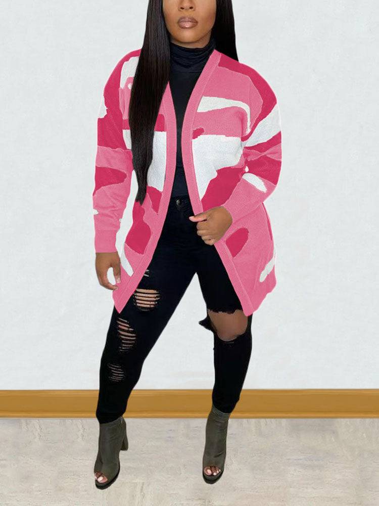 Camouflage Print Cardigans