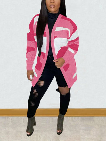 Camouflage Print Cardigans