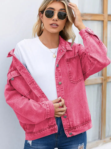 Women's Vintage Washed Denim Jacket