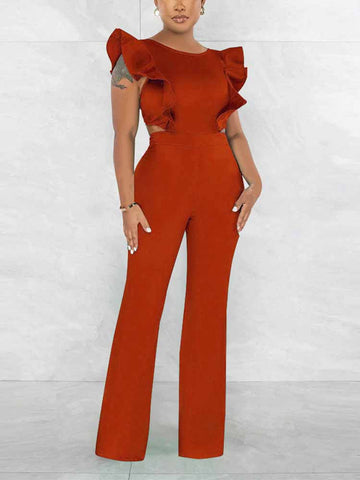 Ruffle Detail Jumpsuits