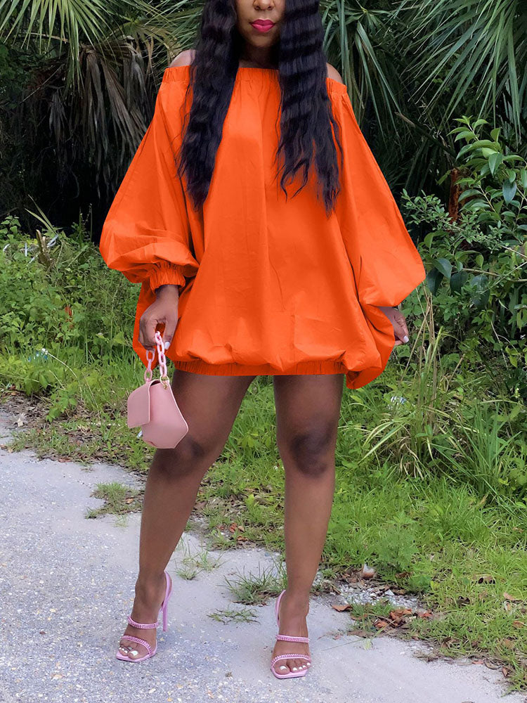 Off Shoulder Puff Sleeve Dresses