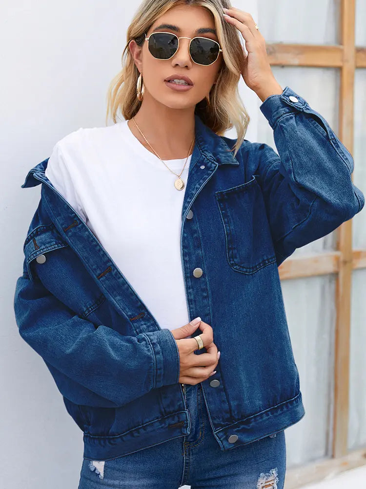 Women's Vintage Washed Denim Jacket