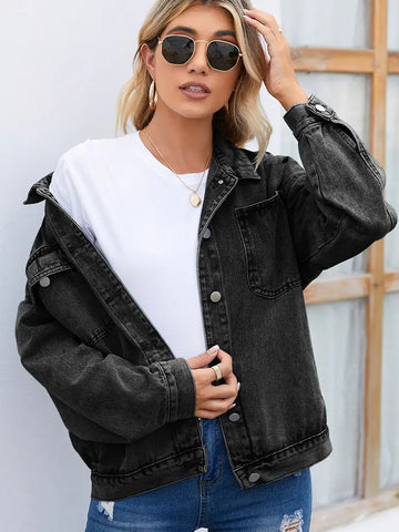 Women's Vintage Washed Denim Jacket