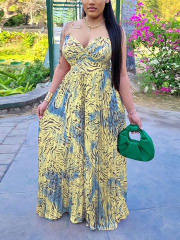 Printed Pleated Jumpsuits
