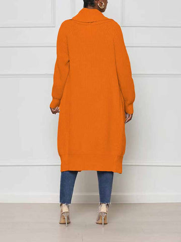 Knitted Solid Open Front Cardigans