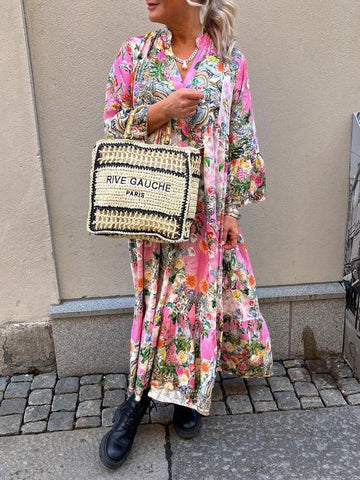 Marsell Maxi Dress Flower Pink