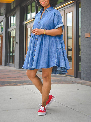 Denim Loose Fit Dresses