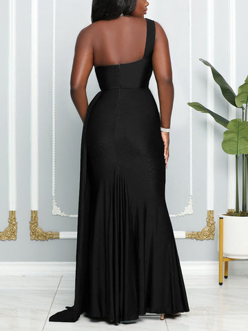 One Shoulder Slit Wedding Dresses
