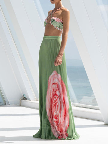 Une Fleur Rose Skirts Set