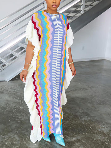 Ruffle Slit Knit Dresses