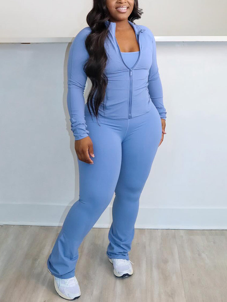 Athleisure Jacket  Jumpsuit Set