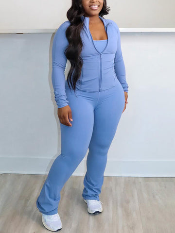 Athleisure Jacket  Jumpsuit Set