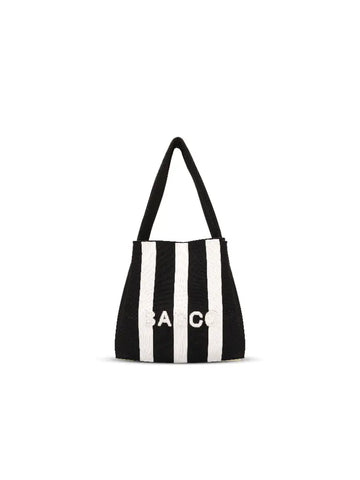 Colorblock Knit Tote Bag