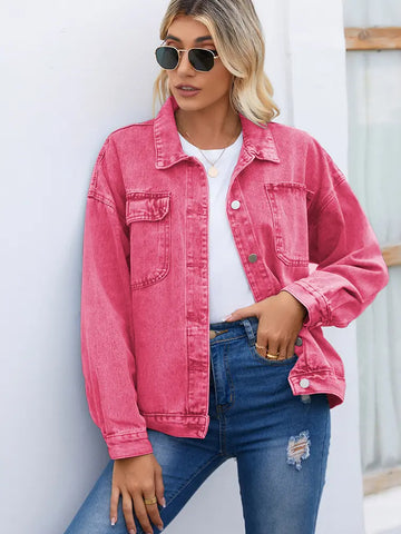 Women's Vintage Washed Denim Jacket