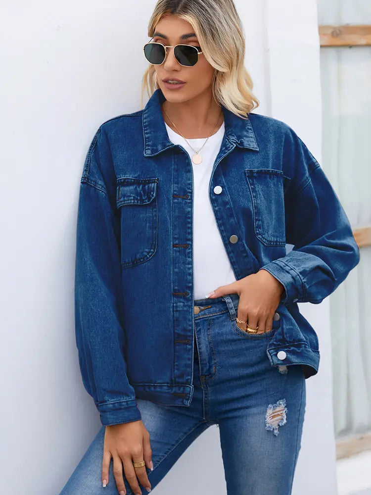 Women's Vintage Washed Denim Jacket