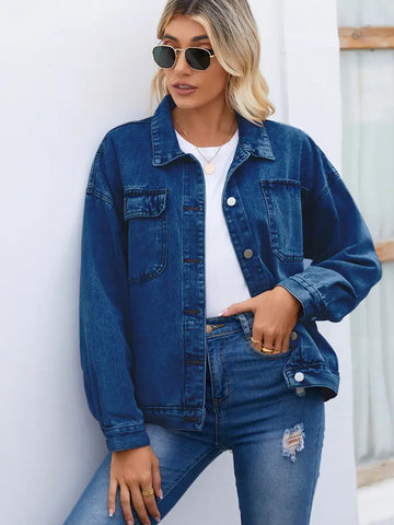 Women's Vintage Washed Denim Jacket