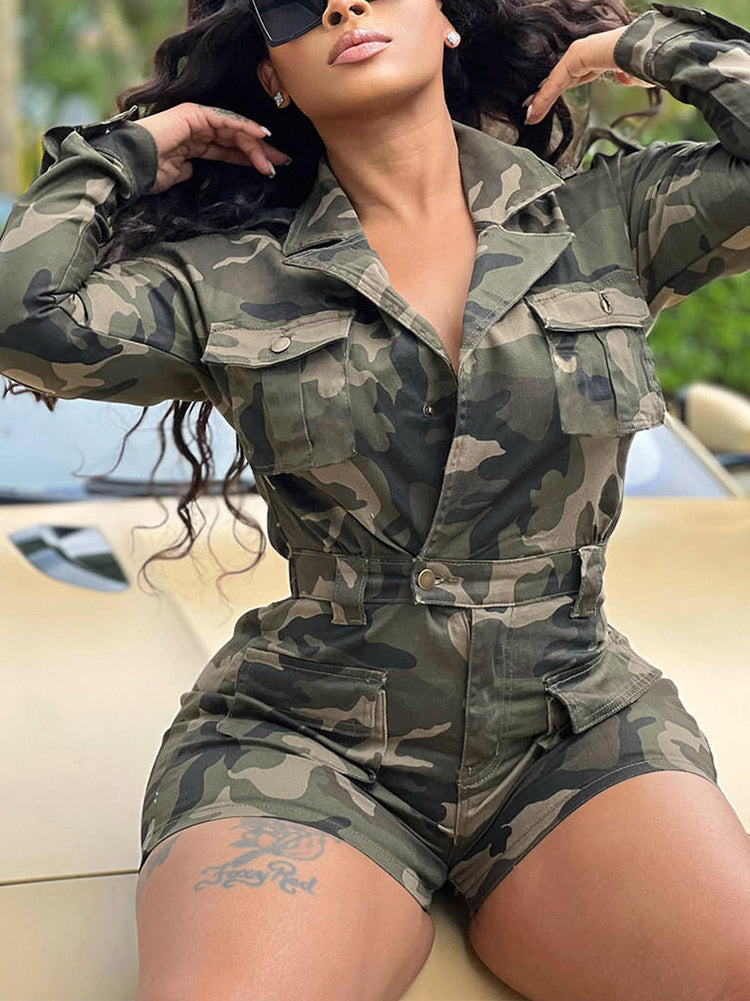 Camouflage Pocket Rompers