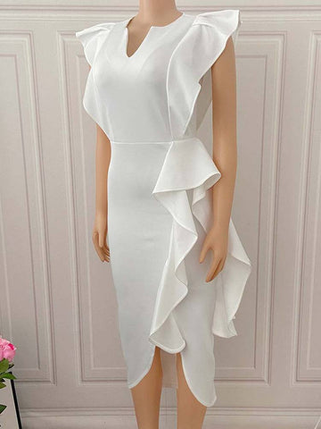 Asymmetrical Solid Evening Dresses