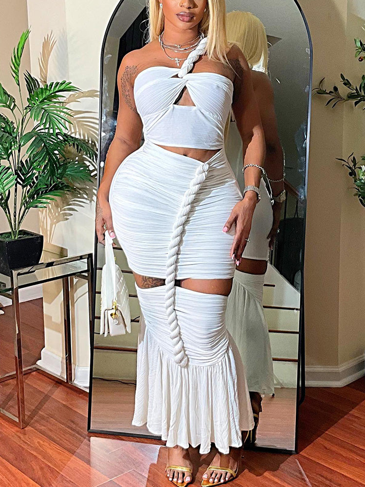 Twist Rope Cutout Maxi Dresses