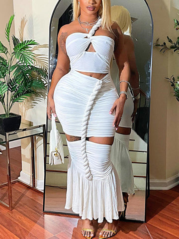 Twist Rope Cutout Maxi Dresses