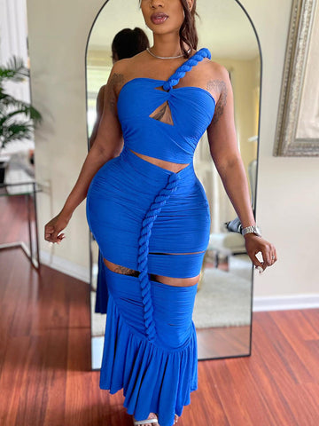 Twist Rope Cutout Maxi Dresses