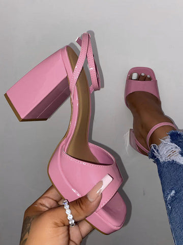 Leather Chunky Heels