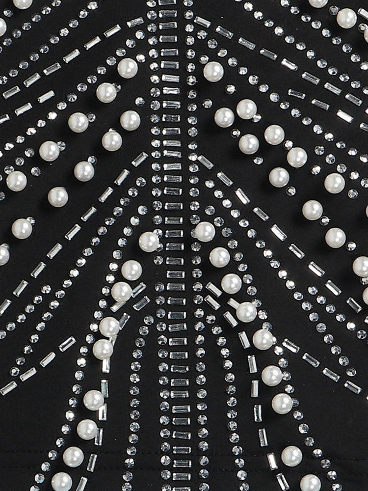 Feather Pearl Rhinestone Dresses