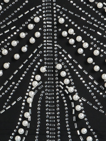 Feather Pearl Rhinestone Dresses