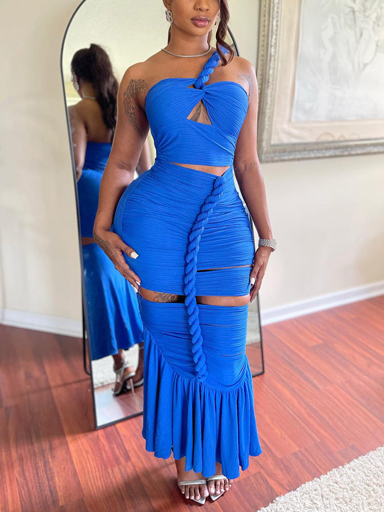 Twist Rope Cutout Maxi Dresses
