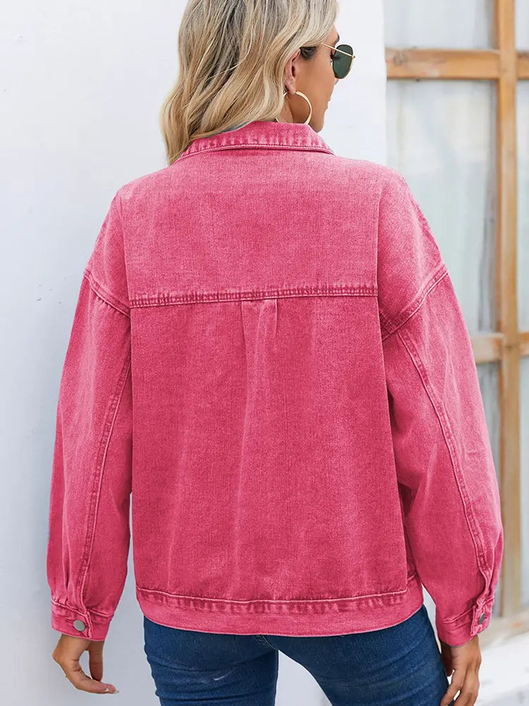 Women's Vintage Washed Denim Jacket