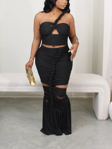 Twist Rope Cutout Maxi Dresses