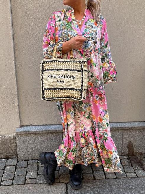 Marsell Maxi Dress Flower Pink