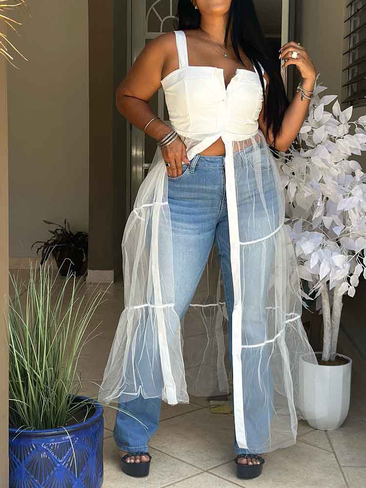 Tulle Tunic Tops
