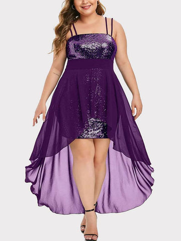 High Low Sequin Maxi Cocktail Dresses