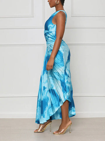One Shoulder Pleated Dresses
