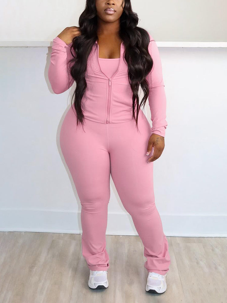 Athleisure Jacket  Jumpsuit Set