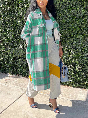 Plaid Button Down Cotton Cardigans